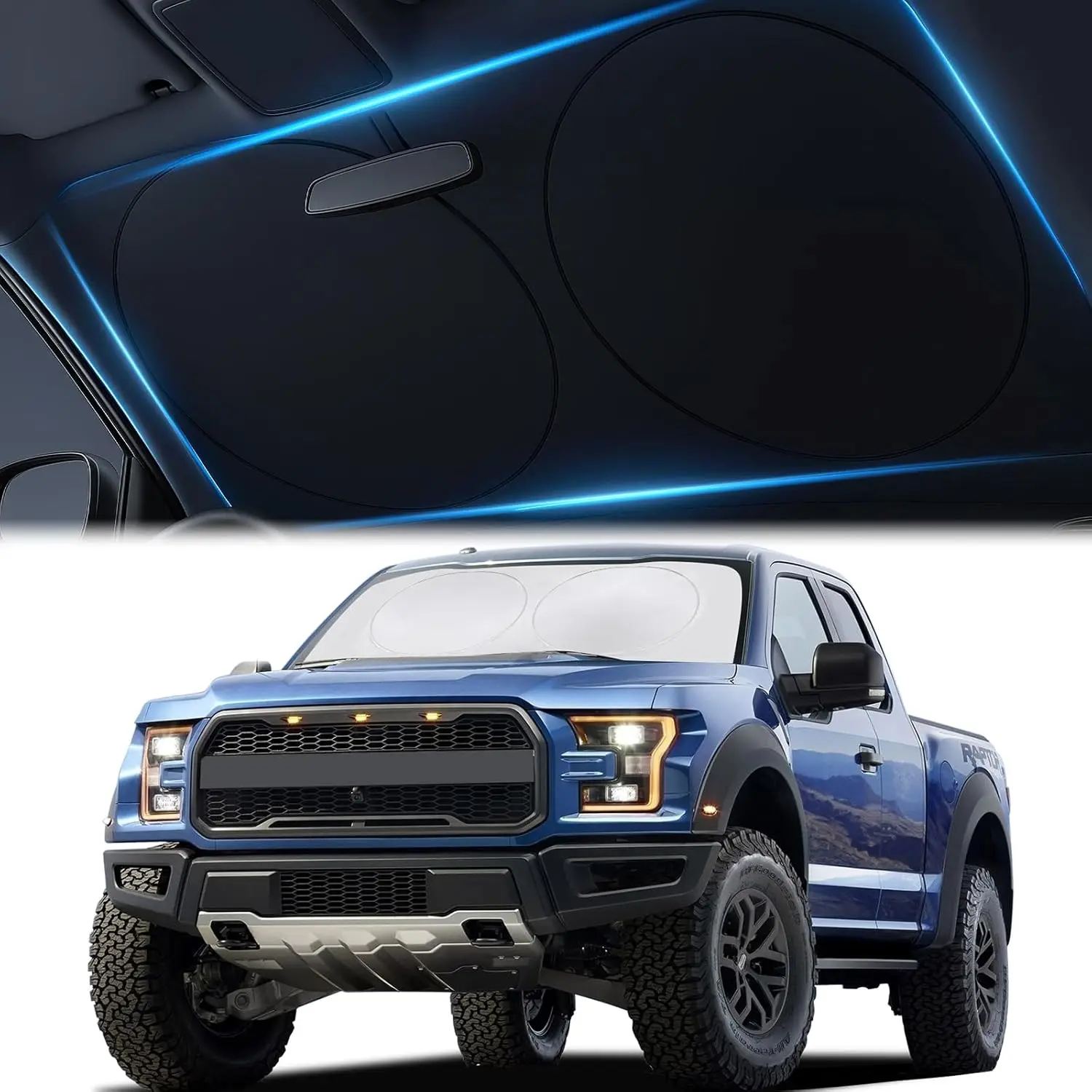 Foldable Car Windshield Sunshade - Blocks Heat & UV, Keeps Vehicle Cool, Fits Cars Trucks SUVs, X-Large 65.7x36.4 in
Foldable Car Windshield Sunshade - Blocks Heat & UV, Keeps Vehicle Cool, Fits Cars Trucks SUVs, X-Large 65.7x36.4 in