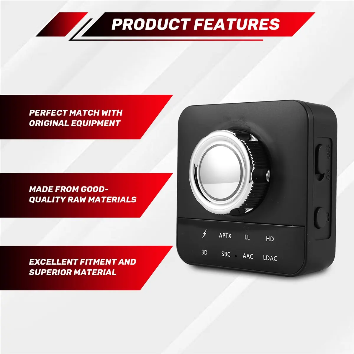 A23G Comaptible-Bluetooth 5.0 Music Receiver with LDAC AAC 3D Stereo HiFi Audio Wireless Adapter for RCA 3.5mm AUX
A23G Comaptible-Bluetooth 5.0 Music Receiver with LDAC AAC 3D Stereo HiFi Audio Wireless Adapter for RCA 3.5mm AUX