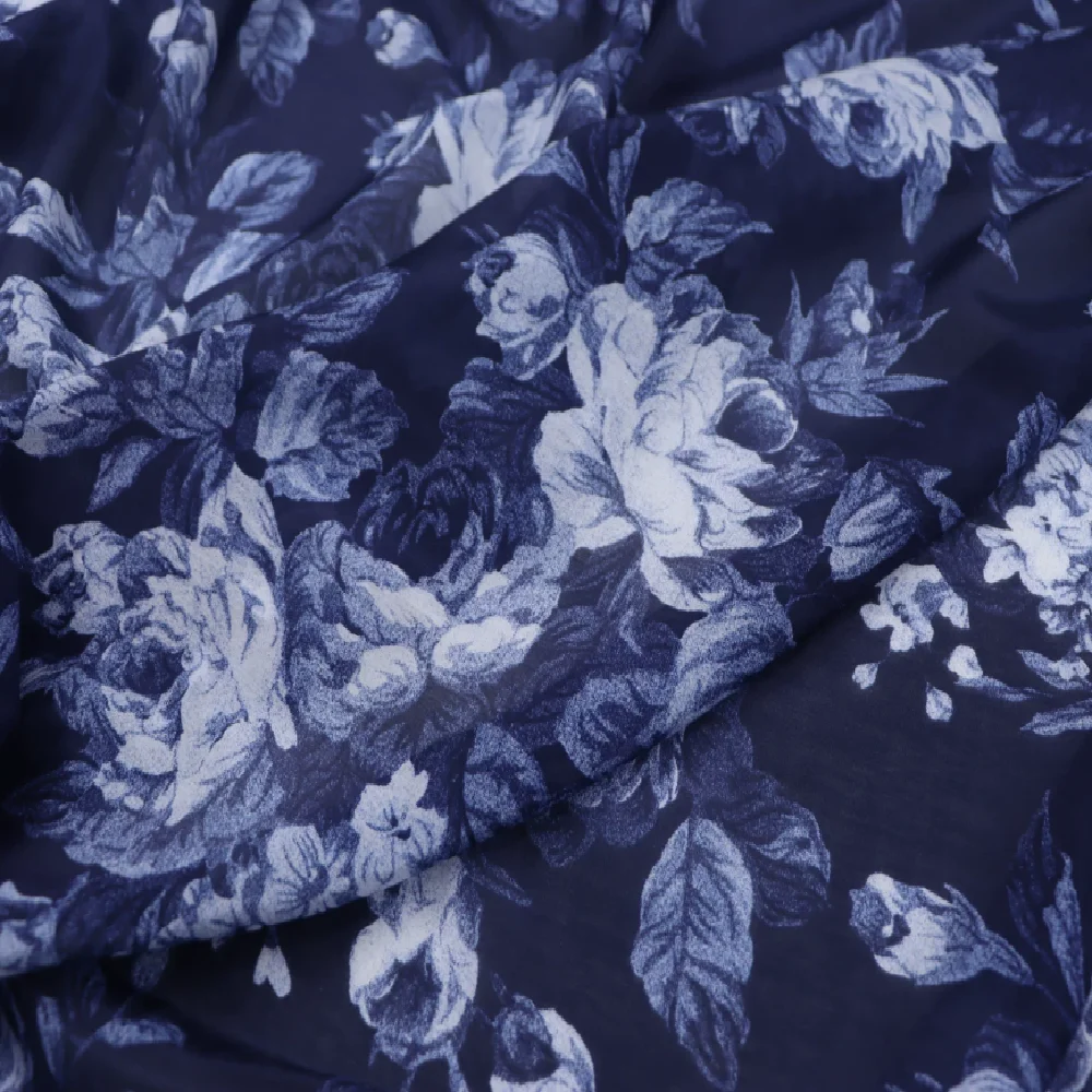 Navy Blue Special White Flower Printed Pure Silk Cotton Fabric for Lady Spring Amazing Elegant Clothes Dress Shirt
Navy Blue Special White Flower Printed Pure Silk Cotton Fabric for Lady Spring Amazing Elegant Clothes Dress Shirt