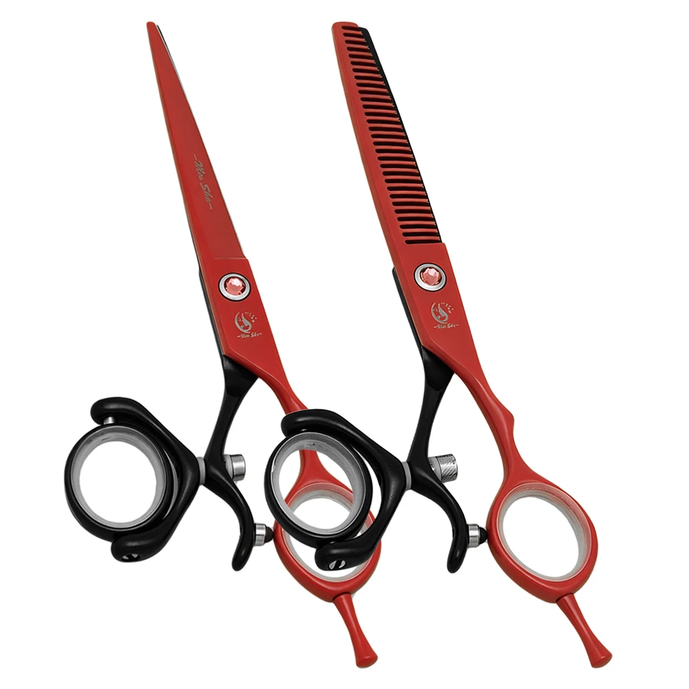 6.0" Swivel Thumb Professional Cutting Shears Japan Steel Hair Scissors Set Salon Thinning Scissors Barber Trimming Tools A0119A
6.0" Swivel Thumb Professional Cutting Shears Japan Steel Hair Scissors Set Salon Thinning Scissors Barber Trimming Tools A0119A