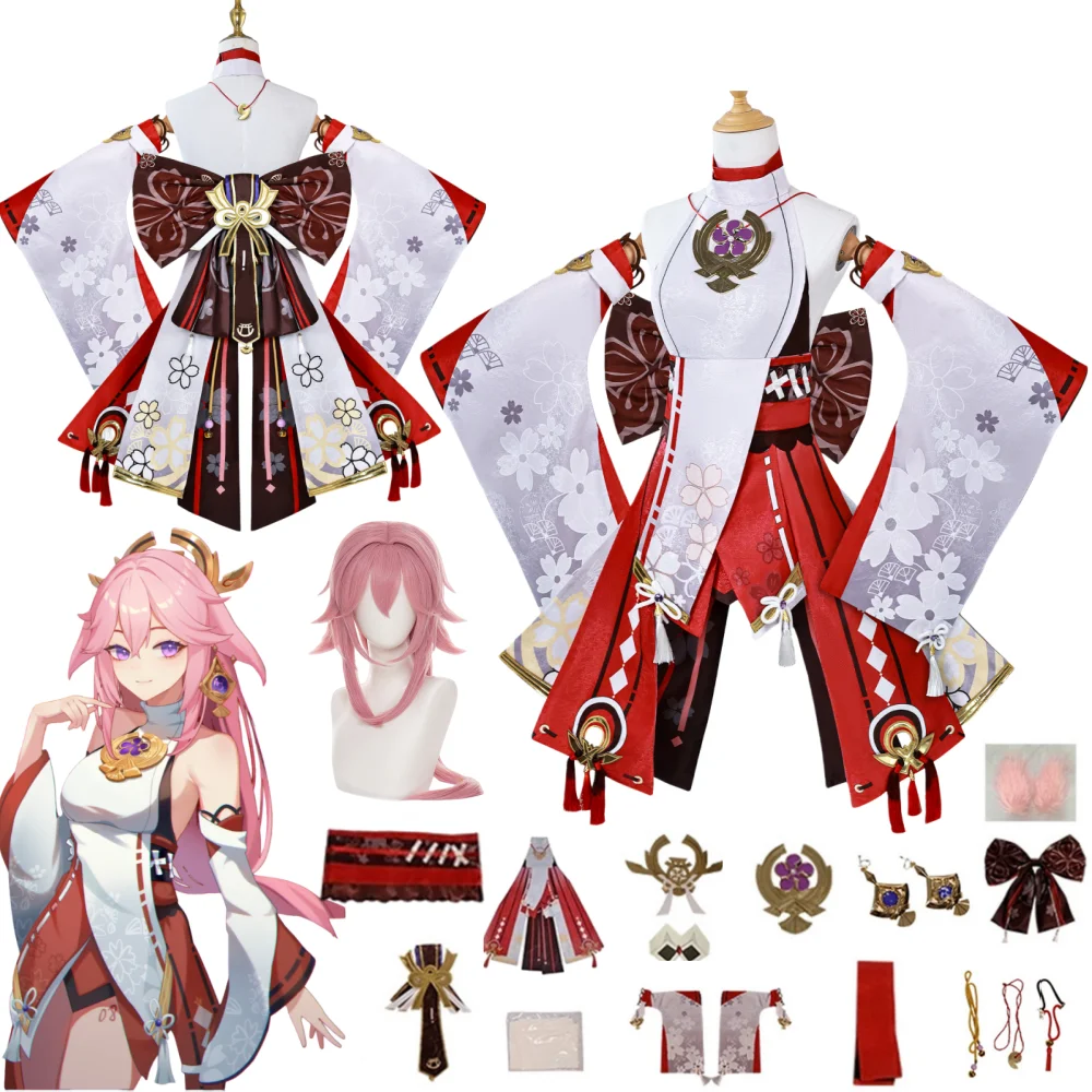 Yae Miko Cosplay Costume Genshin Costume Impact Uniform Yae Miko Costumes Masquerade Women Costume and Wig
Yae Miko Cosplay Costume Genshin Costume Impact Uniform Yae Miko Costumes Masquerade Women Costume and Wig