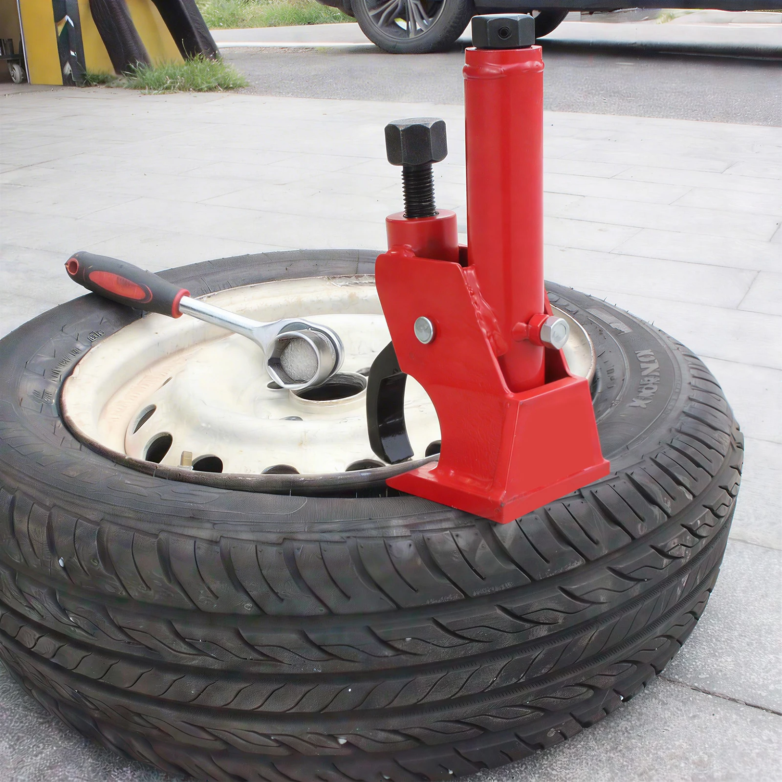 Universal Bead Breaker Tool for Tire Removal, Manual Portable Tire Changer for 38-42 Inch Tires, Heavy Duty Demount Equipment with Anti-Skid Handle, Auto Truck Tractor Tire Repair Tool Red
Universal Bead Breaker Tool for Tire Removal, Manual Portable Tire Changer for 38-42 Inch Tires, Heavy Duty Demount Equipment with Anti-Skid Handle, Auto Truck Tractor Tire Repair Tool Red