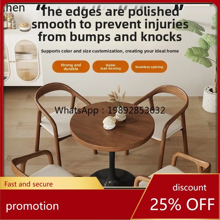 HT Style Solid Wood Round for Home Use, Small Apartment Balcony Leisure and Meeting Table and Chair Set, Walnut Wood
HT Style Solid Wood Round for Home Use, Small Apartment Balcony Leisure and Meeting Table and Chair Set, Walnut Wood