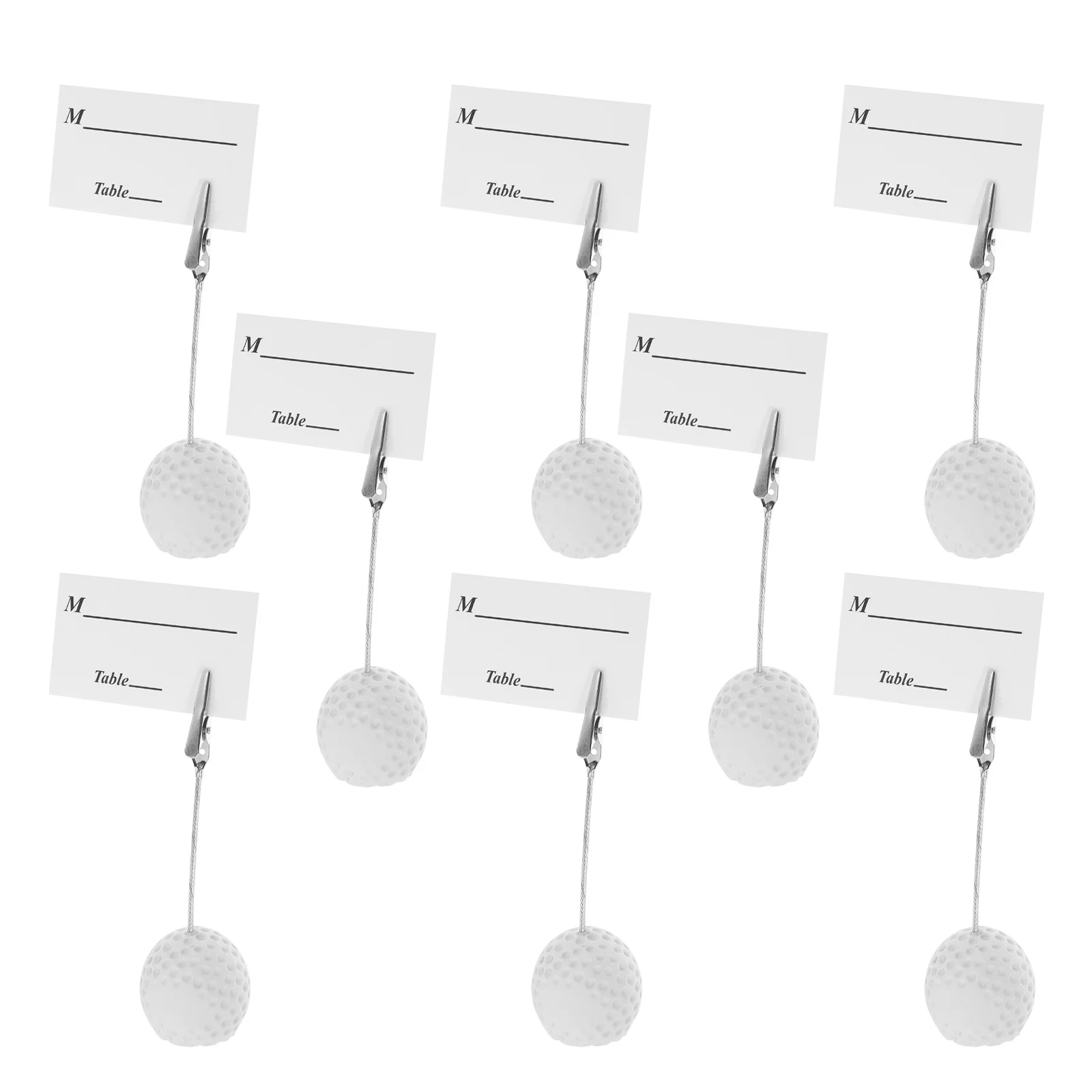 8Pcs Golf Ball Card Holders Table Number Stands Place Card Clips Wedding Desktop Photo Holder Memo Clip Organizer
8Pcs Golf Ball Card Holders Table Number Stands Place Card Clips Wedding Desktop Photo Holder Memo Clip Organizer