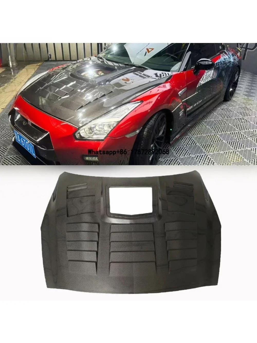 Dry Carbon Fiber Vented Hood for GT-R R35 2008-2017 Engine Cover with Glass Front Boonet Hood for GTR
Dry Carbon Fiber Vented Hood for GT-R R35 2008-2017 Engine Cover with Glass Front Boonet Hood for GTR