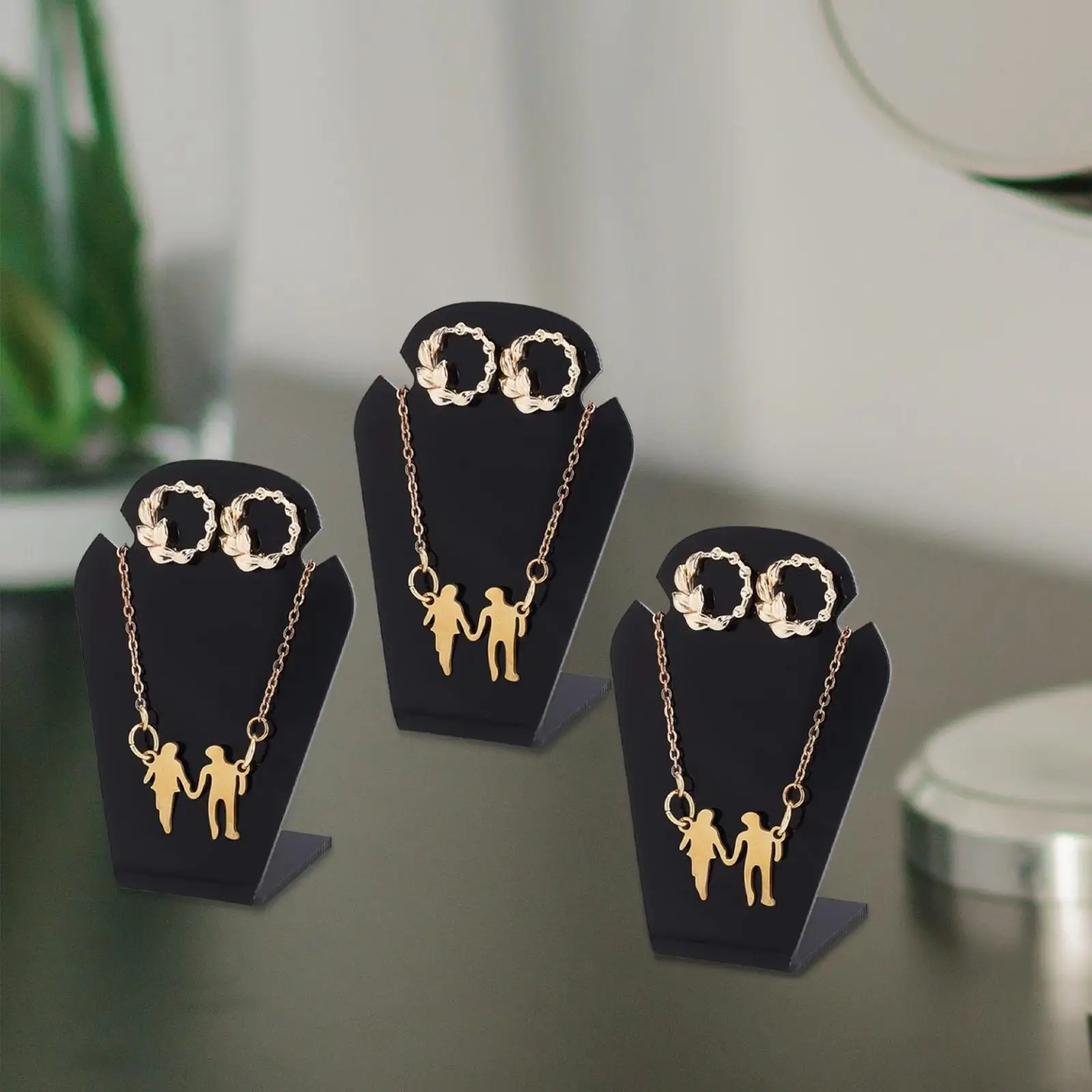 3Pcs Necklace Display Stand, Pendant Holder Decorative Jewelry Display Organizer Jewellery Tower for Tabletop Shop Business
3Pcs Necklace Display Stand, Pendant Holder Decorative Jewelry Display Organizer Jewellery Tower for Tabletop Shop Business