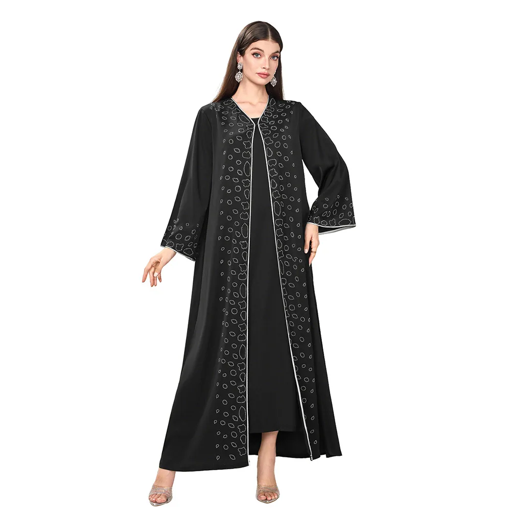 Women's Clothing Muslim Fashion Abaya Fashionable Floral Hot-fix Crystal Loose-fit Dubai-Style New Dress
Women's Clothing Muslim Fashion Abaya Fashionable Floral Hot-fix Crystal Loose-fit Dubai-Style New Dress