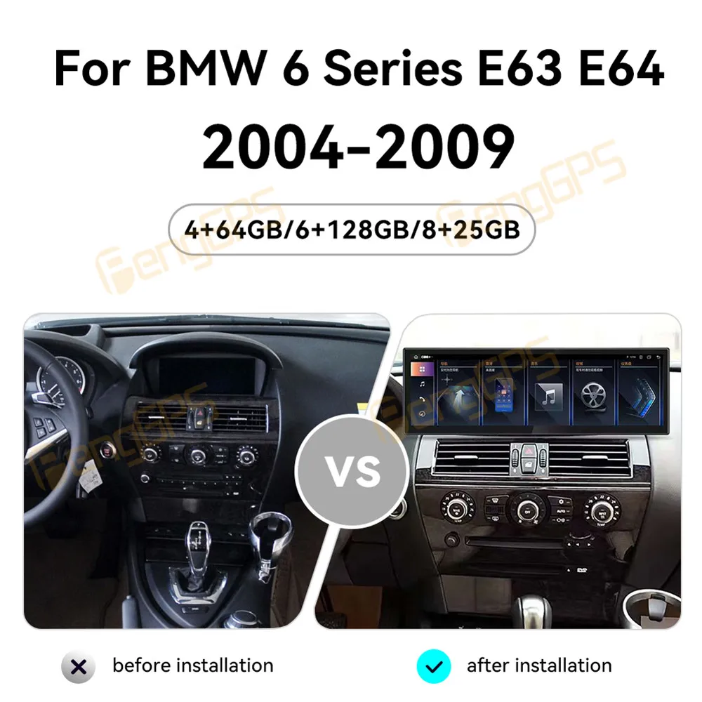 RHD LHD 14.9" Android 13 CarPlay Car Radio For BMW 6 Series E63 E64 2004-2009 AI Touch Screen Multimedia Player GPS Navigation
RHD LHD 14.9" Android 13 CarPlay Car Radio For BMW 6 Series E63 E64 2004-2009 AI Touch Screen Multimedia Player GPS Navigation