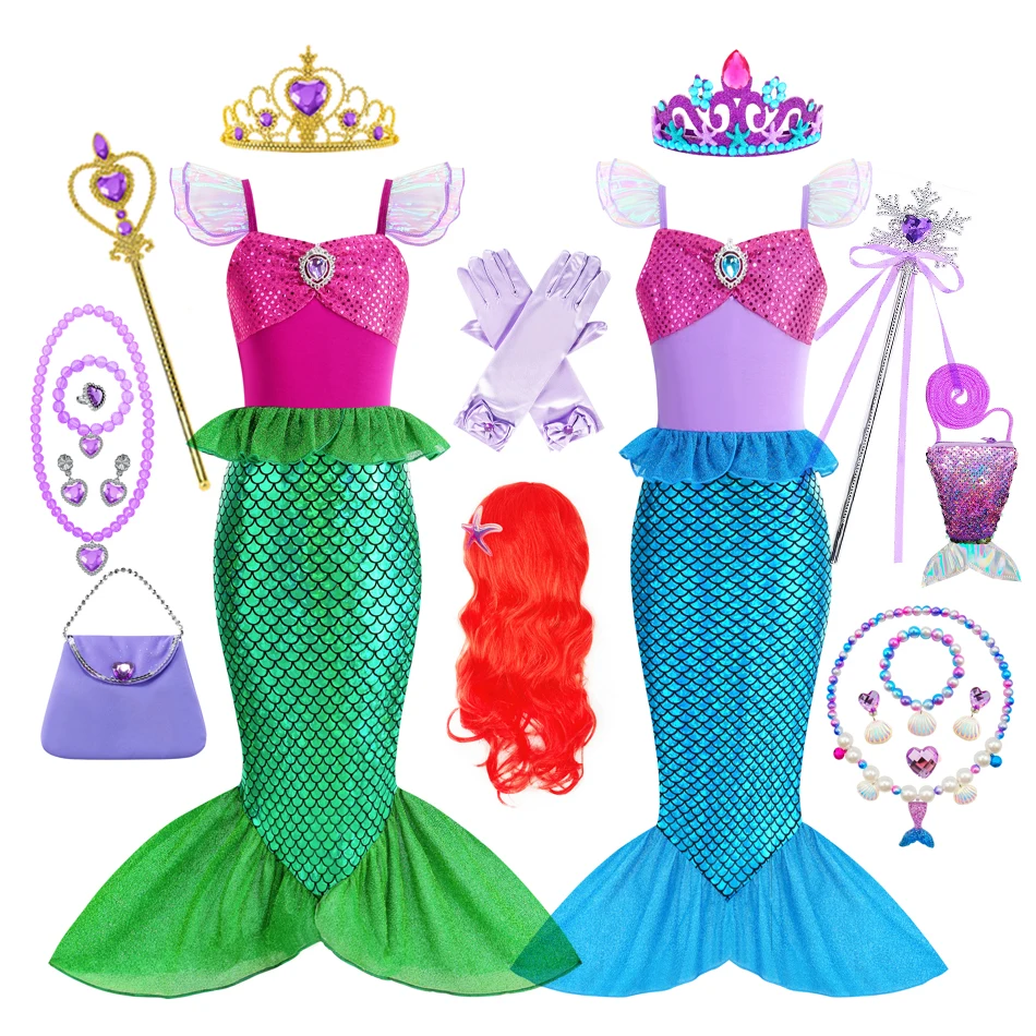 Girls Mermaid Dress Princess Costumes Cosplay Dress for Kids Girls Casual Halloween Birthday Party Dress Up
Girls Mermaid Dress Princess Costumes Cosplay Dress for Kids Girls Casual Halloween Birthday Party Dress Up