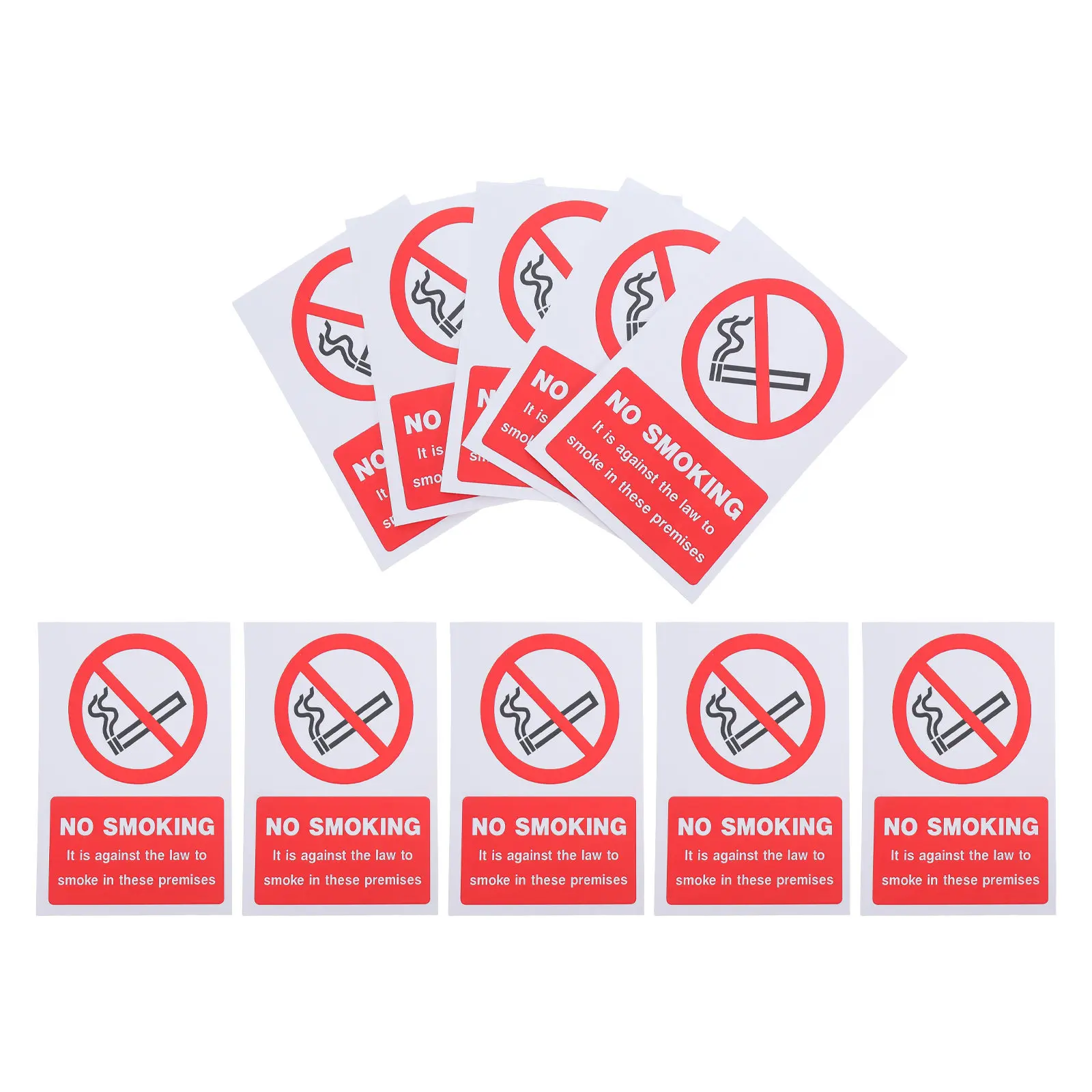 10Pcs No Smoking Sign Sticker Clear Self-Adhesive Warning Decal for Office Public Restroom Hotel Premises
10Pcs No Smoking Sign Sticker Clear Self-Adhesive Warning Decal for Office Public Restroom Hotel Premises