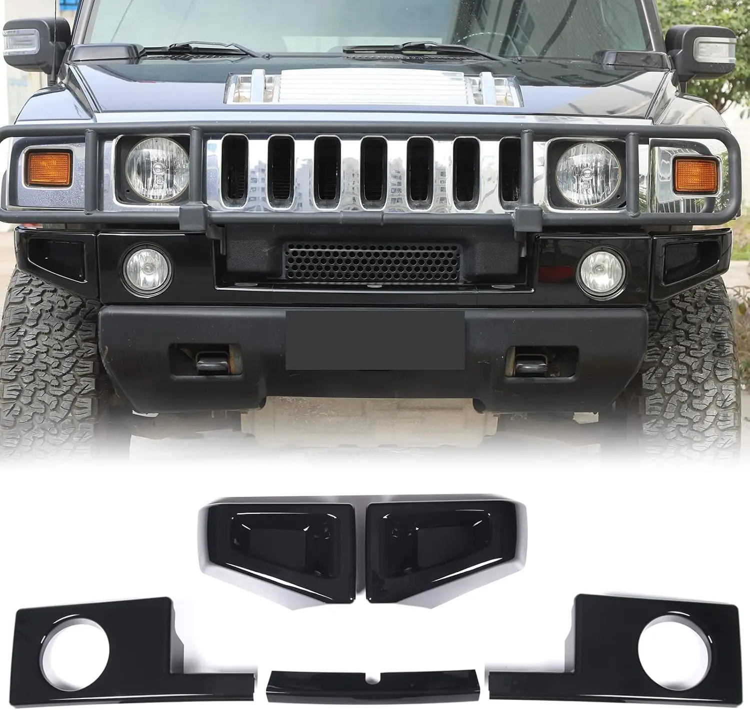 ABS автомобильный передний бампер, угловые рамки, крышка передней противотуманной фары, декоративная накладка для Hummer H2 2003-2009 SUV SUT 
ABS автомобильный передний бампер, угловые рамки, крышка передней противотуманной фары, декоративная накладка для Hummer H2 2003-2009 SUV SUT