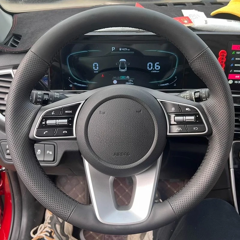 DIY Hand-Sewn Non-Slip Breathable Leather Steering Wheel Cover For KIA K3 KX3 Sportage Cerato 2018-2023 Car Interior Accessory
DIY Hand-Sewn Non-Slip Breathable Leather Steering Wheel Cover For KIA K3 KX3 Sportage Cerato 2018-2023 Car Interior Accessory