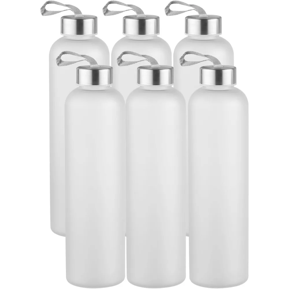 6-Pack 27OZ Frosted Water Bottle with Stainless Steel Silver Lid, Leakproof Gym Bottle
6-Pack 27OZ Frosted Water Bottle with Stainless Steel Silver Lid, Leakproof Gym Bottle