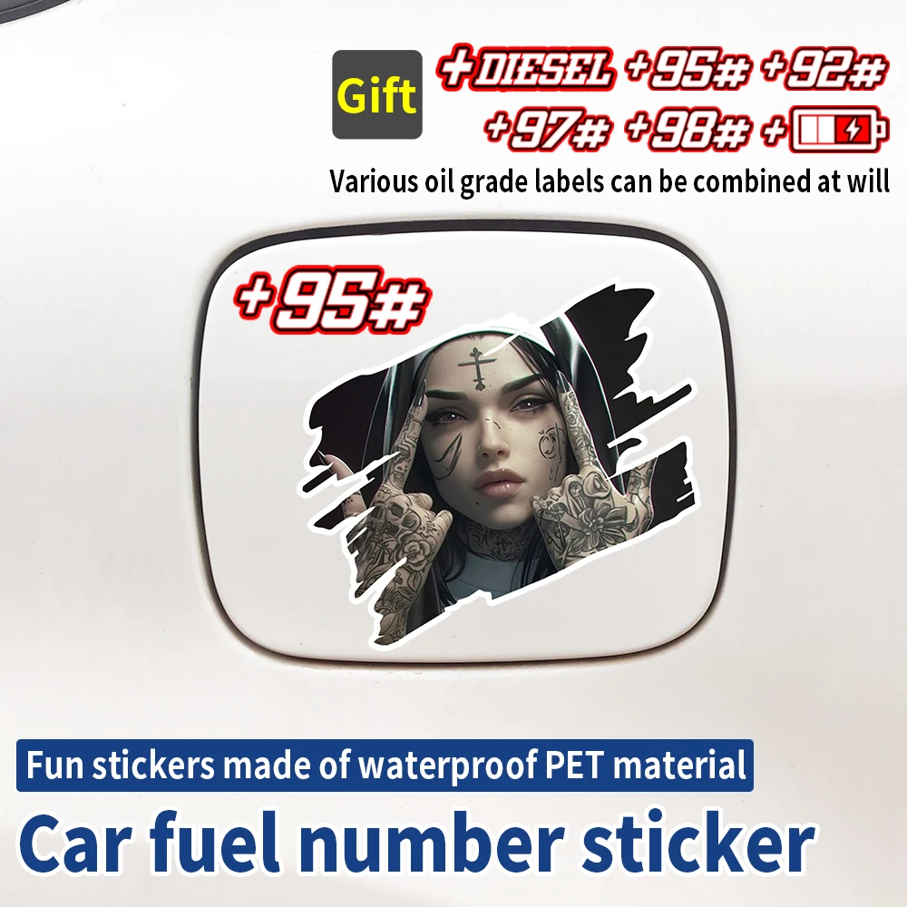 Gothic Nun Sister Car Stickers Auto Fuel Tank Cap Cover Scratch Waterproof Vinyl Diesel and Gasoline Decals Fuel Number Sticker
Gothic Nun Sister Car Stickers Auto Fuel Tank Cap Cover Scratch Waterproof Vinyl Diesel and Gasoline Decals Fuel Number Sticker