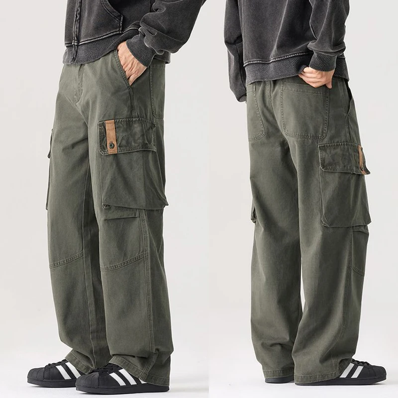 Свободные хлопковые рабочие брюки для мужчин, прямые, широкие, длинные, весна-осень, в японском стиле...
Свободные хлопковые рабочие брюки для мужчин, прямые, широкие, длинные, весна-осень, в японском стиле...
