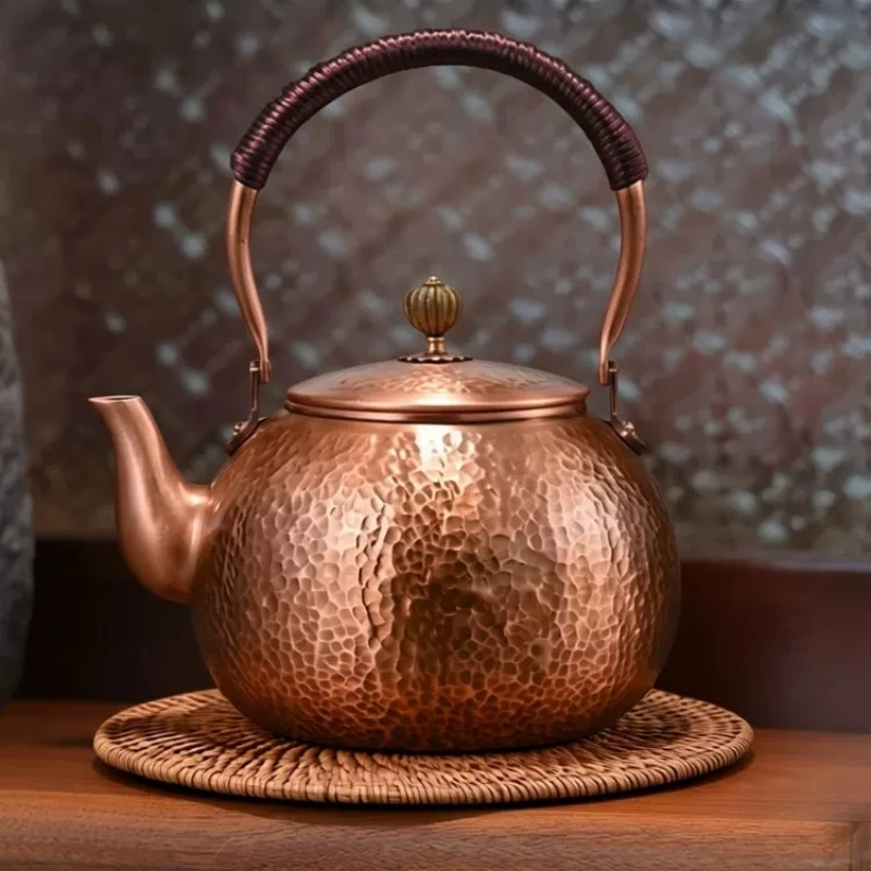 Handmade Pure Copper Kettle Teapot for Stovetop or Electric Stove Water Boiler Tea Pot Heavy Duty Metal Teaware 1500ml
Handmade Pure Copper Kettle Teapot for Stovetop or Electric Stove Water Boiler Tea Pot Heavy Duty Metal Teaware 1500ml