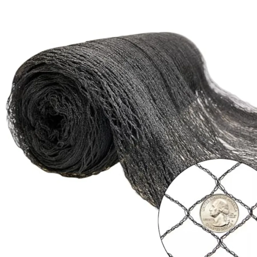 Chicken coop poultry netting for garden protection, heavy-duty polyethylene, black, 1-inch mesh, hawk-proof and squirrel/deer r
Chicken coop poultry netting for garden protection, heavy-duty polyethylene, black, 1-inch mesh, hawk-proof and squirrel/deer r
