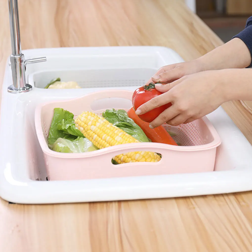 Plastic Draining Basket With Double Handle For Sturdy And Durable Double-Layer Draining Basket
Plastic Draining Basket With Double Handle For Sturdy And Durable Double-Layer Draining Basket