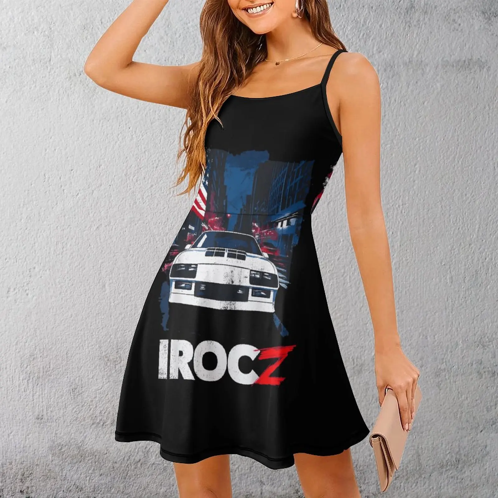 Сексуальное женское платье, платье с американским флагом IROC-Z, женское платье на бретельках с рисунком, крутые каникулы, Geeky 
Сексуальное женское платье, платье с американским флагом IROC-Z, женское платье на бретельках с рисунком, крутые каникулы, Geeky