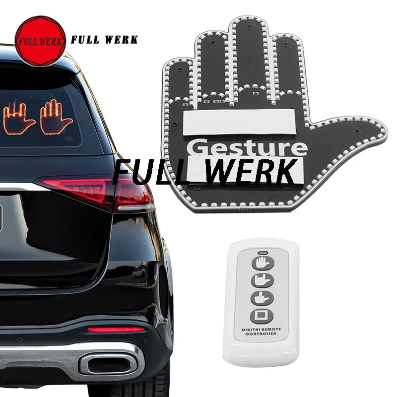 1PC Funny Car Finger Light Remote Control Road Rage Signs Rear Windshield Indicator Gesture LED Light Decoration Sticker Accesso
1PC Funny Car Finger Light Remote Control Road Rage Signs Rear Windshield Indicator Gesture LED Light Decoration Sticker Accesso