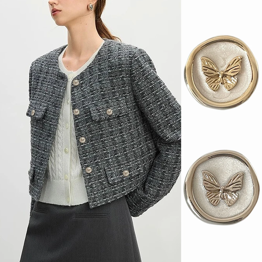 10pcs 18/23mm Butterfly Irregular Round Metal Buttons for Coat/Dress, Gold/Silver Buttons, Sewing Accessories, Garment Buttons
10pcs 18/23mm Butterfly Irregular Round Metal Buttons for Coat/Dress, Gold/Silver Buttons, Sewing Accessories, Garment Buttons