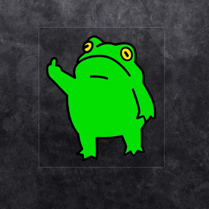 Cute and Funny Little Frog Reflective Stickers Middle Finger Gesture Warning Decals Waterproof Car Body Glass Laptop Sticker
Cute and Funny Little Frog Reflective Stickers Middle Finger Gesture Warning Decals Waterproof Car Body Glass Laptop Sticker