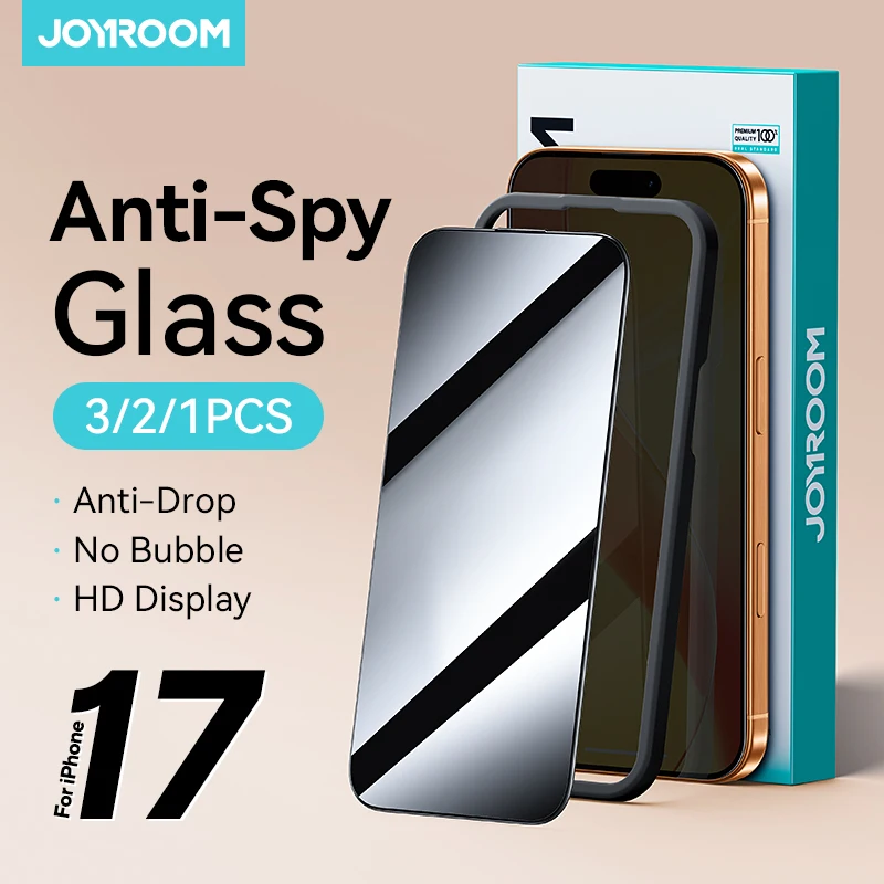 Joyroom 1/2PCS For iPhone 17 Pro Max Anti-Spy Glass Privacy Screen Protector Glass For iPhone 17 Pro 17 Air Tempered Glass Film
Joyroom 1/2PCS For iPhone 17 Pro Max Anti-Spy Glass Privacy Screen Protector Glass For iPhone 17 Pro 17 Air Tempered Glass Film