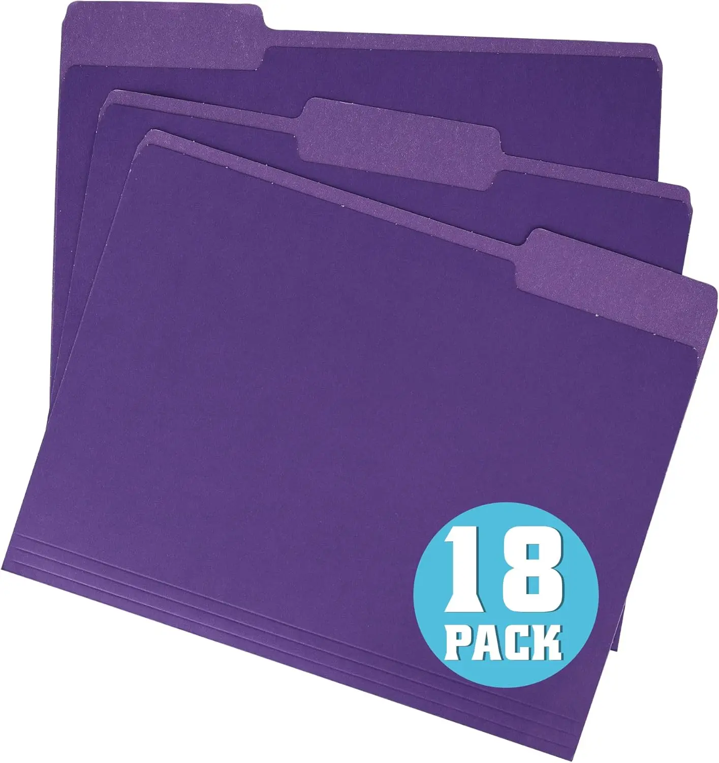 File Folders 18 Pack 8.5x11 Inch,1/3 Cut Tab Colored File Folders Letter Size,Office Purple Folders for Document
File Folders 18 Pack 8.5x11 Inch,1/3 Cut Tab Colored File Folders Letter Size,Office Purple Folders for Document