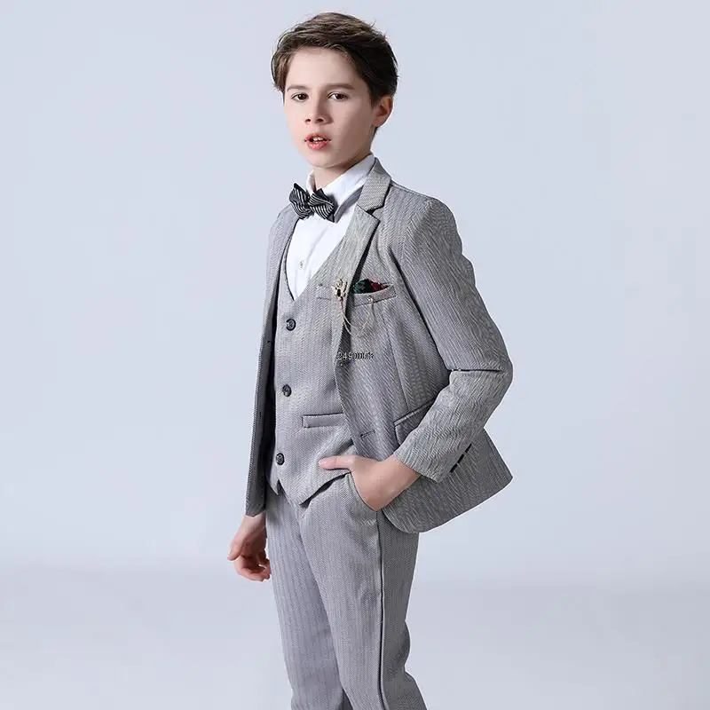 Teenager Birthday Tuxedo Dress Children Costume Flower Boys Formal Wedding Suit Kids Jacket Vest Pants 3PCS Party Photograph Set
Teenager Birthday Tuxedo Dress Children Costume Flower Boys Formal Wedding Suit Kids Jacket Vest Pants 3PCS Party Photograph Set