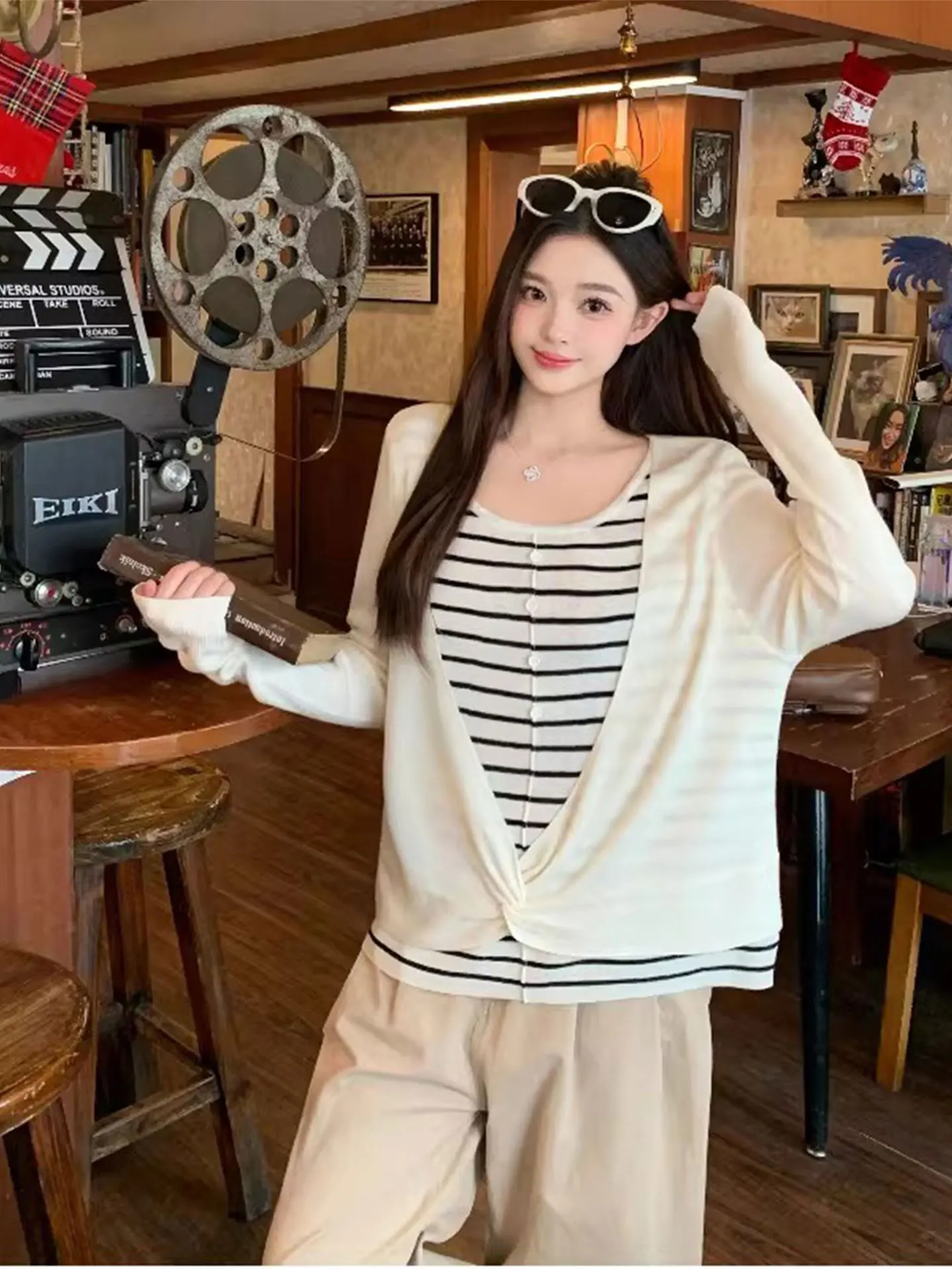 Women's Knitted Long Sve Stripe Base irt Spring 2026 Casual Loose Fit Soft Fabric Tummy Cover up Knot Top
Women's Knitted Long Sve Stripe Base irt Spring 2026 Casual Loose Fit Soft Fabric Tummy Cover up Knot Top