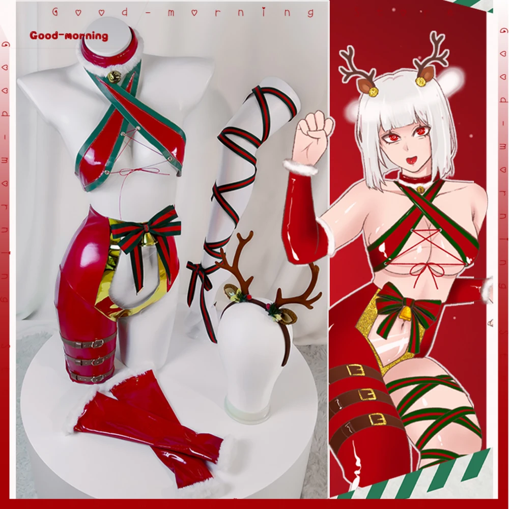 Christmas Sexy Lingerie Role Play elk hair clasp Girl Christmas outfit Cosplay Bodysuit Sexy Maid Uniform Night Party attire
Christmas Sexy Lingerie Role Play elk hair clasp Girl Christmas outfit Cosplay Bodysuit Sexy Maid Uniform Night Party attire