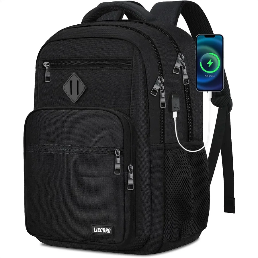 Black Backpack for Men School Backpack for Boys Teens 15.6 inch Laptop Back Pack with USB Charging Port Backpacks for School Bu
Black Backpack for Men School Backpack for Boys Teens 15.6 inch Laptop Back Pack with USB Charging Port Backpacks for School Bu