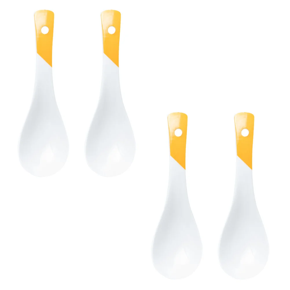 4Pcs Ceramic Spoons Practical Soup Rice Dessert Spoons Yellow White Compact Lightweight High End Dining Tableware 
4Pcs Ceramic Spoons Practical Soup Rice Dessert Spoons Yellow White Compact Lightweight High End Dining Tableware