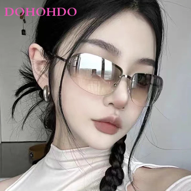 Y2K Rimless Oval High Quality Sunglasses Women Men Trend Luxury Brand Design Outdoor Travel Sunglasses Oculos De Sol Gafas UV400
Y2K Rimless Oval High Quality Sunglasses Women Men Trend Luxury Brand Design Outdoor Travel Sunglasses Oculos De Sol Gafas UV400