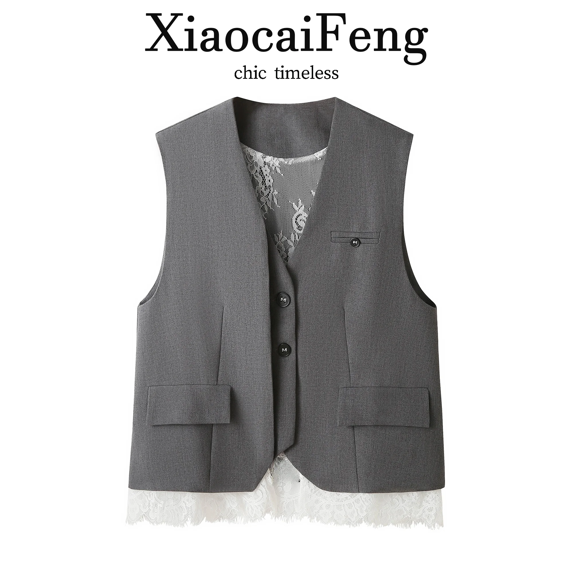 Ele Lace Patchwork V-Ne Suit Jaet Women's Summer Commute Vest oulder Bared V-Ne Fake Two-Piece Top
Ele Lace Patchwork V-Ne Suit Jaet Women's Summer Commute Vest oulder Bared V-Ne Fake Two-Piece Top