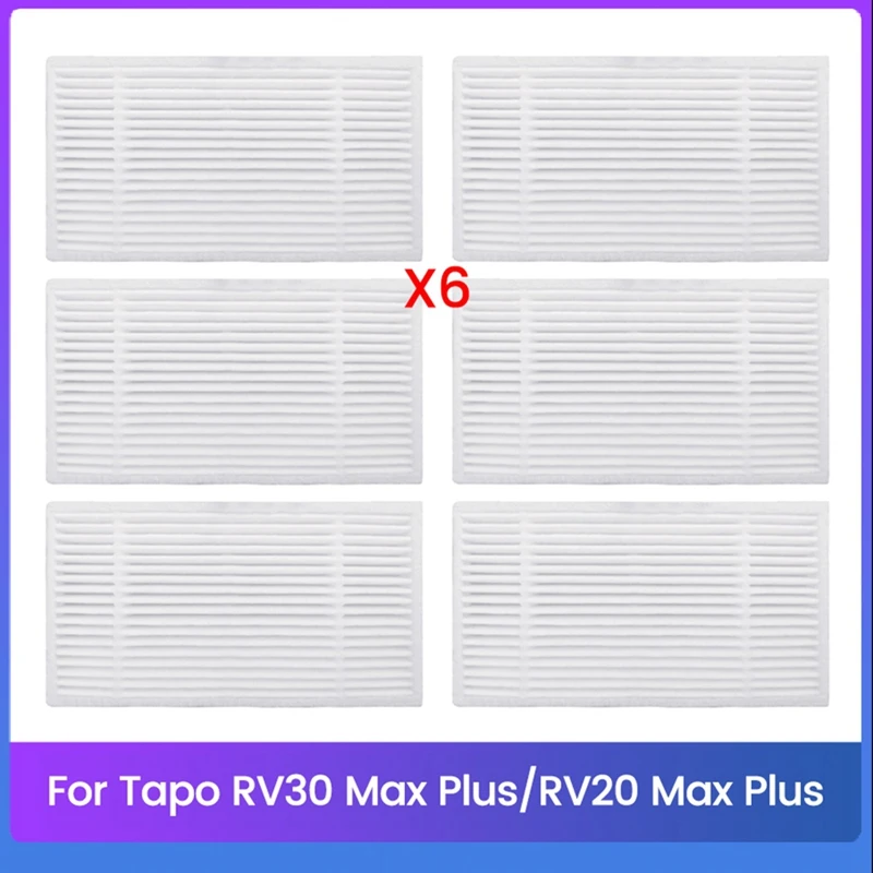 For Tapo RV30 Max /RV30 Max Plus /RV20 Max /RV20 Max Plus Robot Vacuum Cleaner Parts Replacement Parts Filters 6PCS
For Tapo RV30 Max /RV30 Max Plus /RV20 Max /RV20 Max Plus Robot Vacuum Cleaner Parts Replacement Parts Filters 6PCS