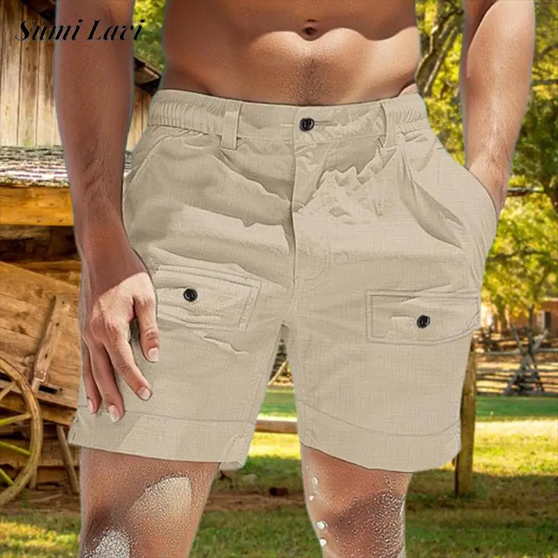 Модные льняные шорты-карго с несколькими карманами, мужские летние дышащие свободные шорты для отдыха, винтажные мужские однотонные шорты
Модные льняные шорты-карго с несколькими карманами, мужские летние дышащие свободные шорты для отдыха, винтажные мужские однотонные шорты