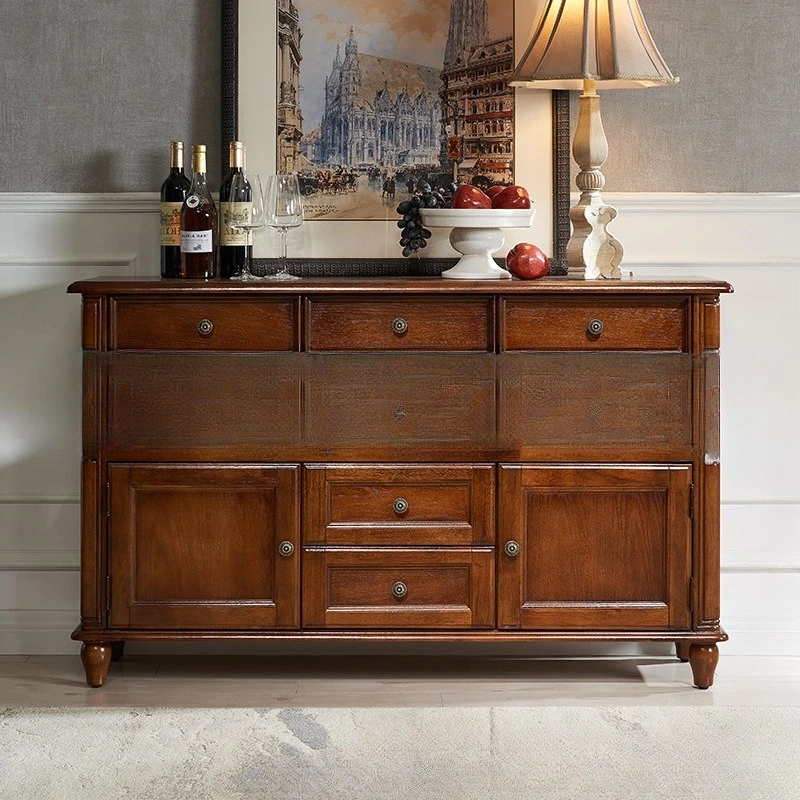 American all-solid wood porch cabinet, simple entrance corridor against the wall, dining side cabinet, living room partition dec
American all-solid wood porch cabinet, simple entrance corridor against the wall, dining side cabinet, living room partition dec