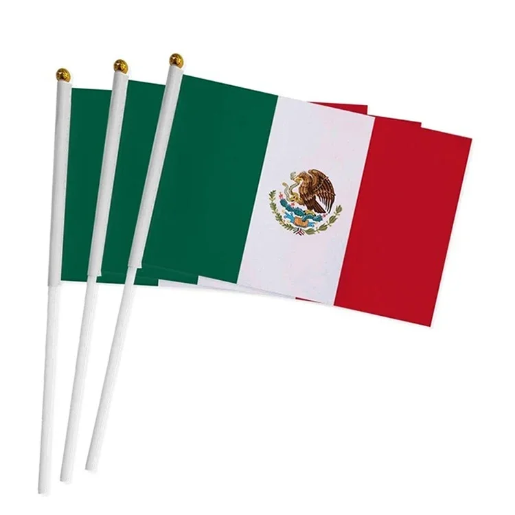 14*21cm Mexico Hand Flag, MX Mexico Mexican National Hand Held Small Waving Flag Desk Decor Gifts
14*21cm Mexico Hand Flag, MX Mexico Mexican National Hand Held Small Waving Flag Desk Decor Gifts