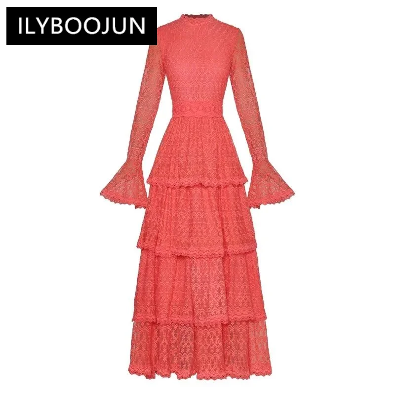 ILYBOOJUN Spring Summer Women's dress Flare Sleeves Dresses Mesh Embroidery Cascading Ruffle Party Maxi long Cake Dresses
ILYBOOJUN Spring Summer Women's dress Flare Sleeves Dresses Mesh Embroidery Cascading Ruffle Party Maxi long Cake Dresses
