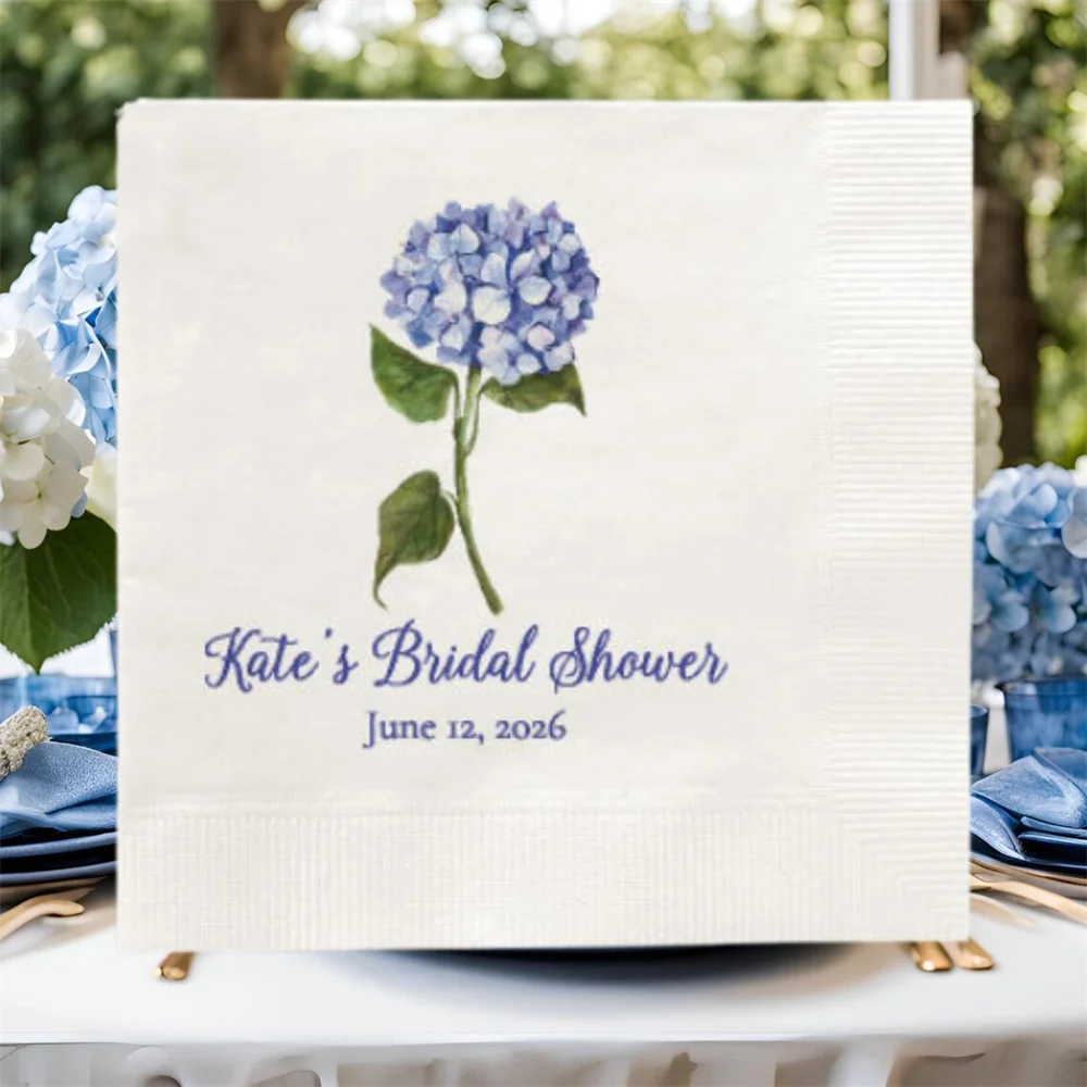 50PCS Personalized Napkins Hydrangea, Personalized Bridal Shower Napkins, Floral Napkins, Birthday Napkins, Blue Hydrangea Napki
50PCS Personalized Napkins Hydrangea, Personalized Bridal Shower Napkins, Floral Napkins, Birthday Napkins, Blue Hydrangea Napki