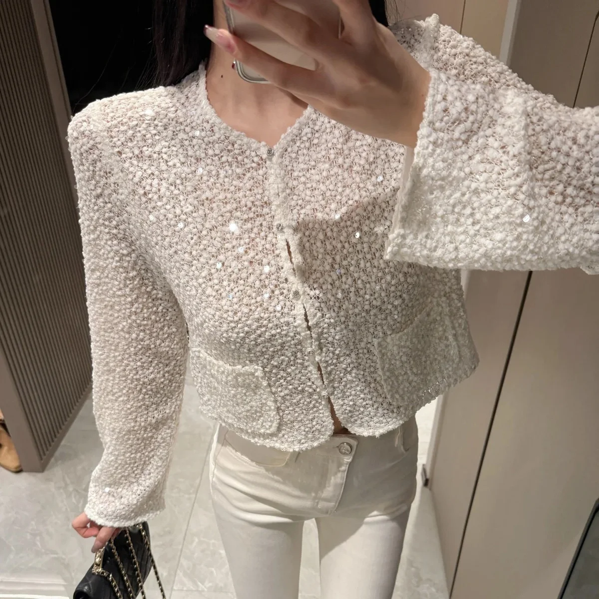 Shiny Sequin Women's Light Jacket Spring Autumn Small Fragrance Style Old Money Style Fashionable Outerwear Polyester Nylon C...
Shiny Sequin Women's Light Jacket Spring Autumn Small Fragrance Style Old Money Style Fashionable Outerwear Polyester Nylon C...