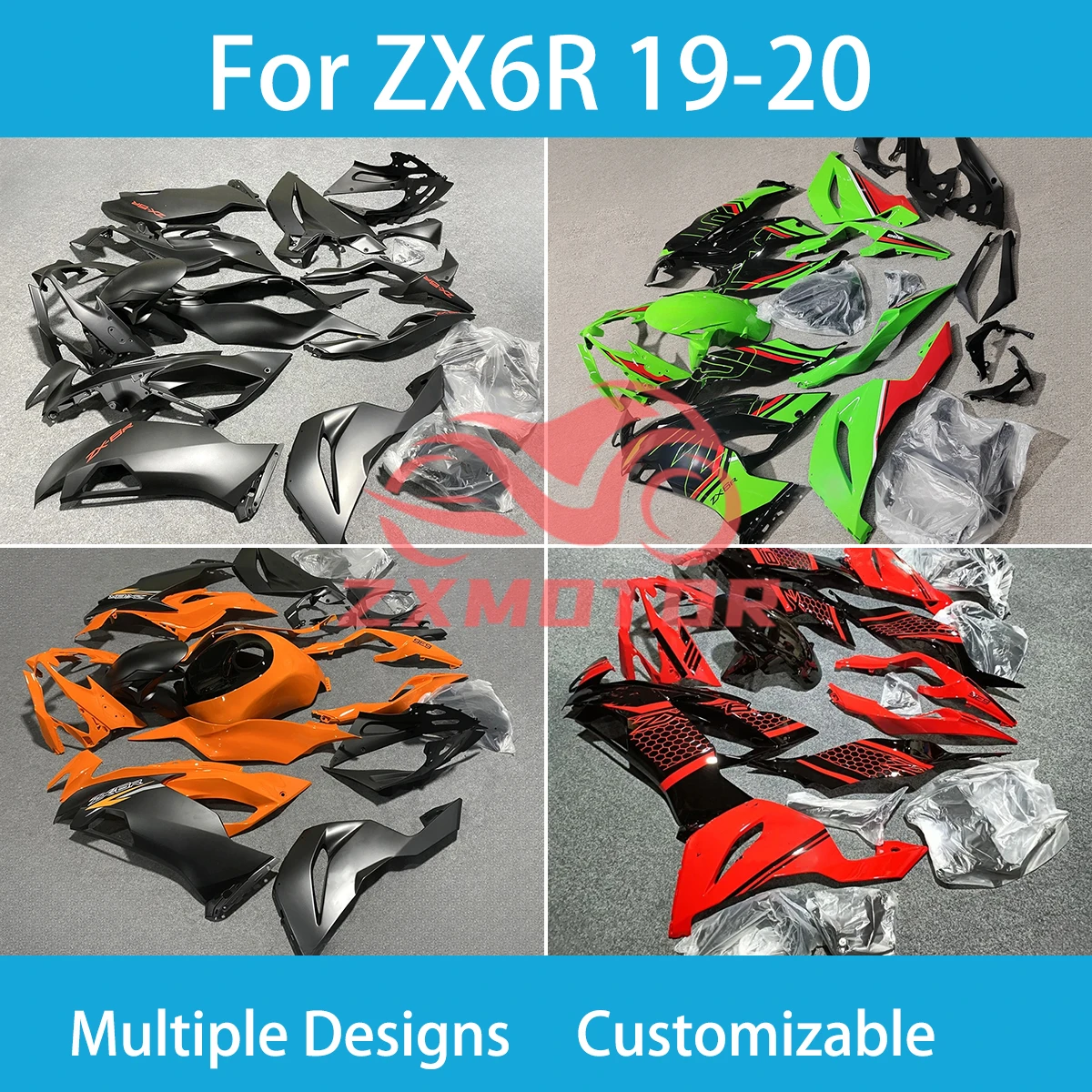 Bodywork Fairing Kit for KAWASAKI ZX6R 636 19 20 Aftermarket Motorcycle Plastic Body Set Fairings ZX 6R 2019 2020 2021 2022 2023
Bodywork Fairing Kit for KAWASAKI ZX6R 636 19 20 Aftermarket Motorcycle Plastic Body Set Fairings ZX 6R 2019 2020 2021 2022 2023