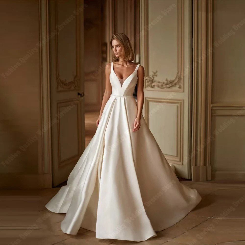 2025 модные свадебные платья с атласной поверхностью, атласные свадебные платья, романтическая принцесса, гладкие обручальные платья, Vestidos De Novias по индивидуальному заказу
2025 модные свадебные платья с атласной поверхностью, атласные свадебные платья, романтическая принцесса, гладкие обручальные платья, Vestidos De Novias по индивидуальному заказу