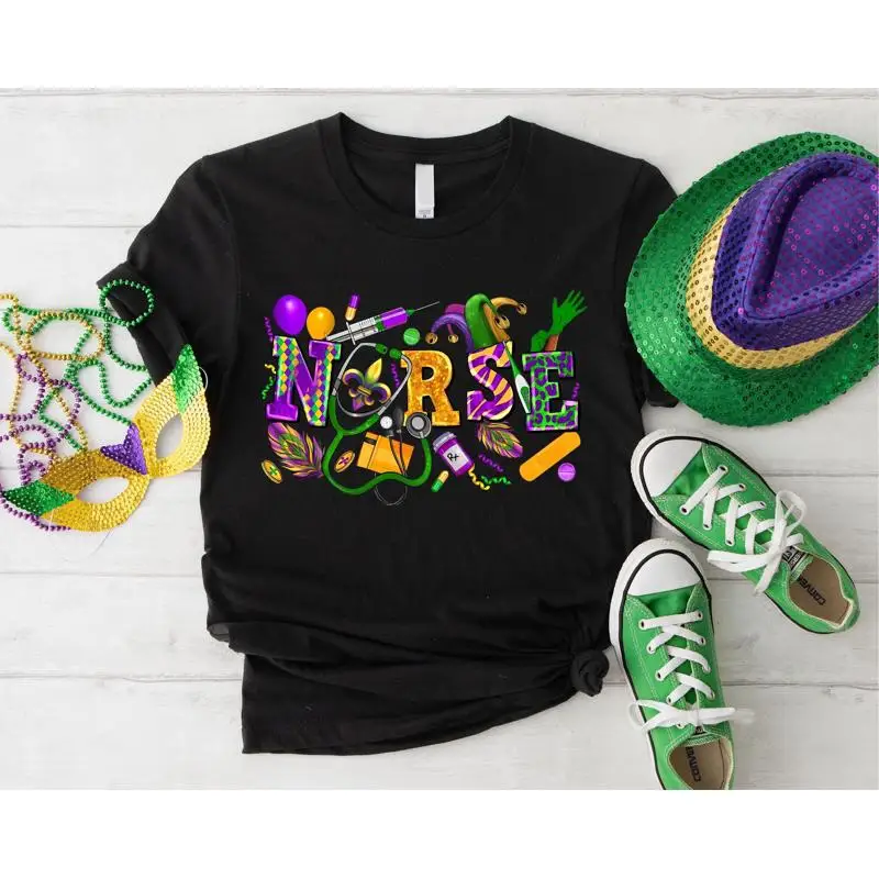 Mardi Gras Nurse T Shirt Sweat Louisiana Parade Festival Season Party New Orleans
Mardi Gras Nurse T Shirt Sweat Louisiana Parade Festival Season Party New Orleans