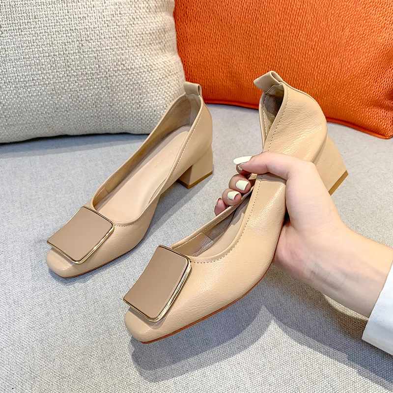 New Classics Style Spring Autumn Soft Leather Pumps Square Toe Women Office Lady Work Pumps Mid High Heel Slip On Shoes P001
New Classics Style Spring Autumn Soft Leather Pumps Square Toe Women Office Lady Work Pumps Mid High Heel Slip On Shoes P001