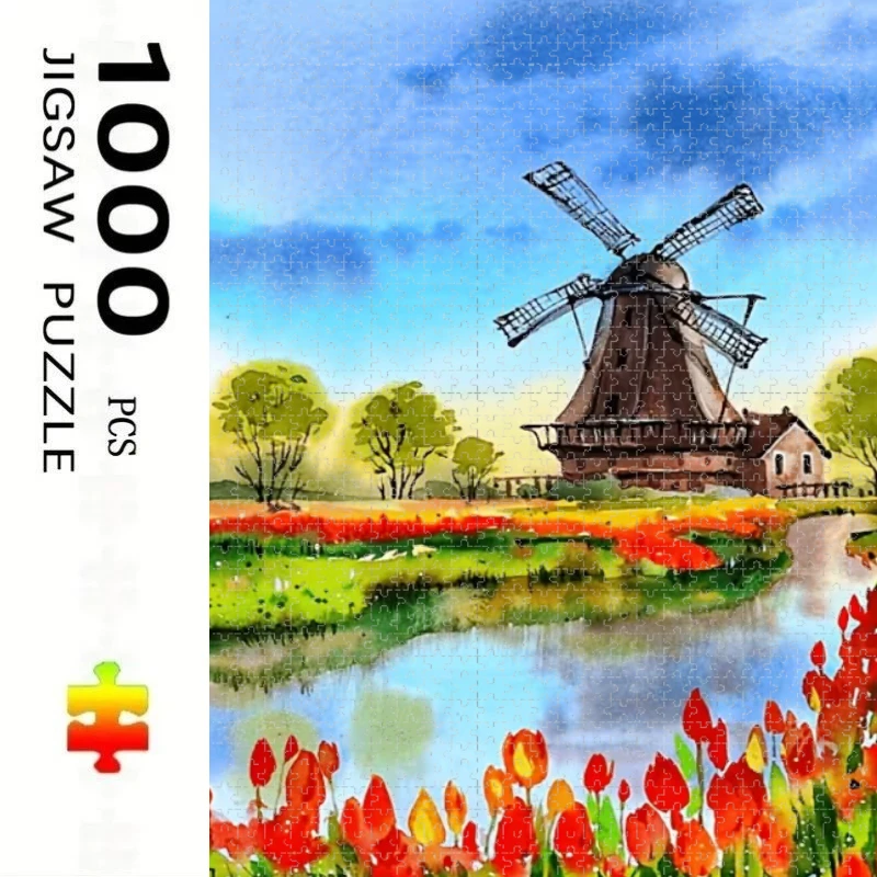 500/1000/1200/2000 PCS Puzzle Windmill and Flower Field Jigsaw Puzzles for Challenging Family Activity Games Party Birthday Gift
500/1000/1200/2000 PCS Puzzle Windmill and Flower Field Jigsaw Puzzles for Challenging Family Activity Games Party Birthday Gift