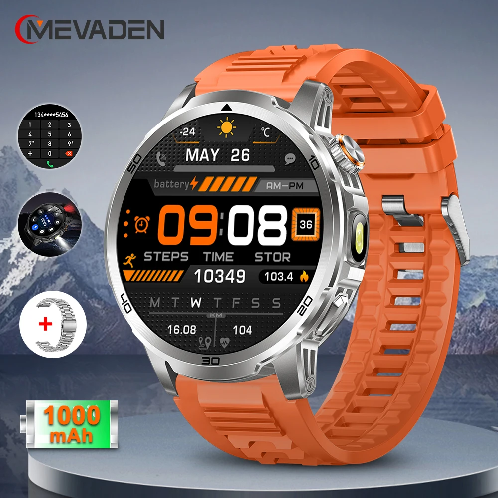 MEVADEN 1.85" Large Screen Outdoor Sports Smart Watch Bluetooth Call LED Flashlight 1000mAh Health Monitor Smartwatch MD60
MEVADEN 1.85" Large Screen Outdoor Sports Smart Watch Bluetooth Call LED Flashlight 1000mAh Health Monitor Smartwatch MD60