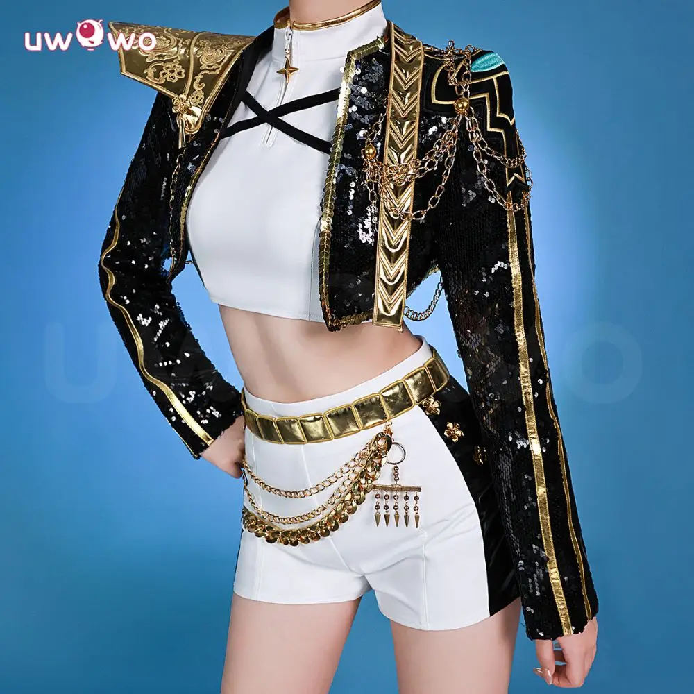 UWOWO Rumi Cosplay Collab Series: Kpop Huntrix Rumi GOLDEN Performance Black Suit Cosplay Costume XS-3XL Halloween Costume
UWOWO Rumi Cosplay Collab Series: Kpop Huntrix Rumi GOLDEN Performance Black Suit Cosplay Costume XS-3XL Halloween Costume