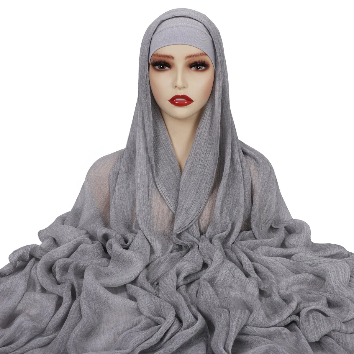 New Crinkled Long Scarf with Matching Elastic Tube Cap Set Convenient Hijab Inner Cap Scarf Muslim Wrap Hat Set Headscarf Cover
New Crinkled Long Scarf with Matching Elastic Tube Cap Set Convenient Hijab Inner Cap Scarf Muslim Wrap Hat Set Headscarf Cover